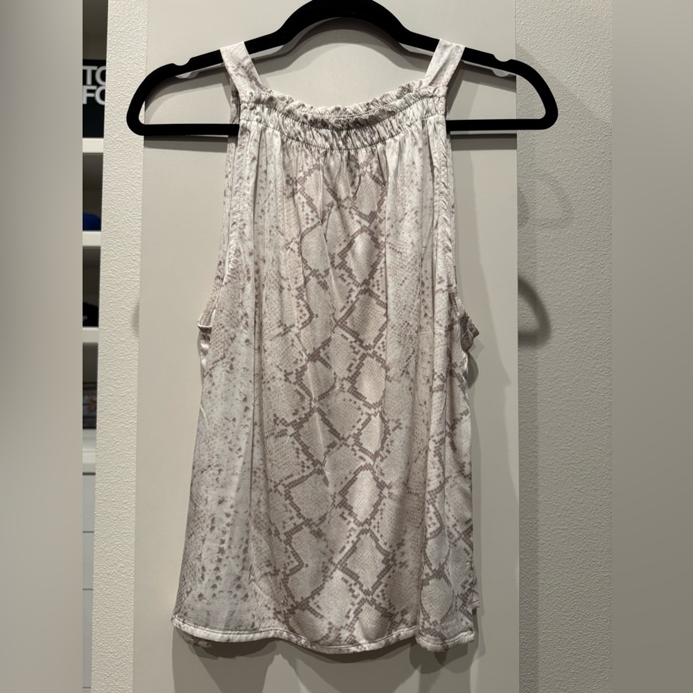 Cloth & Stone Snake Print Tank Top in Cream and Brown